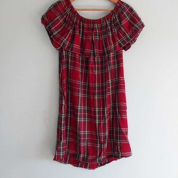 Sanctuary Stella Tartan Red Plaid Dress - Picture 4 of 7